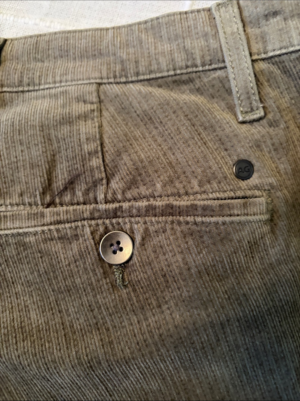 Ag Adriano Goldschmied Olive Corduroy Trousers - Picture 5 of 5